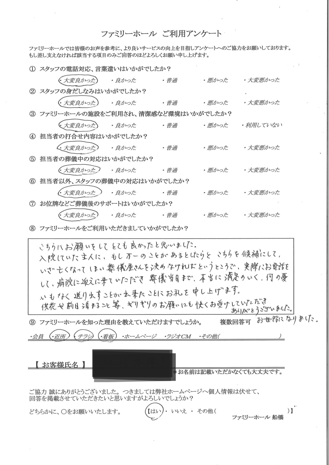 何の憂いもなく送り出すことができました